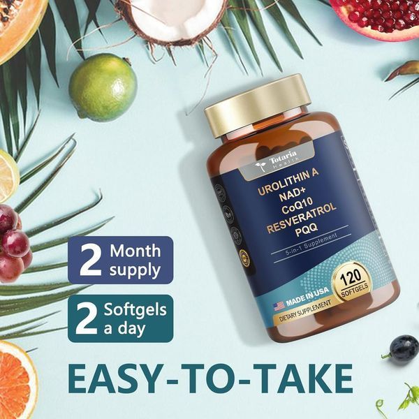 Домішка преміумкласу для м'язової енергії Totaria Urolithin A NAD+ CoQ10 Resveratrol PQQ 240 капсул 2664289098 фото