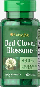 Спеціальний продукт Puritan's Pride Red Clover Blossoms 430 mg 100 капсул (4384301650) 1060002988 фото