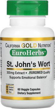 California Gold Nutrition St. John's Wort EuroHerbs 60 капсул 1862726700 фото