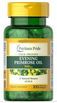 Спеціальний продукт Puritan's Pride Evening Primrose Oil 500 mg with GLA 100 капсул (4384301535) 1060001356 фото