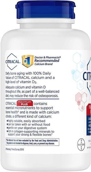 Bayer Citracal Maximum Plus 180 таблеток (4384303989) 1546834141 фото