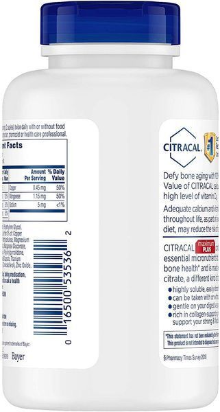 Bayer Citracal Maximum Plus 180 таблеток (4384303989) 1546834141 фото