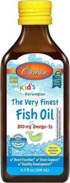 Норвежский рыбий жир для детей Carlson Kid's The Very Finest Fish Oil Liquid 200 мл 2058331891 фото