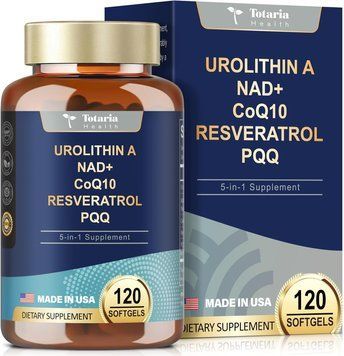 Добавка премиум-класса для мышечной энергии Totaria Urolithin A NAD+ CoQ10 Resveratrol PQQ 120 капсул 4384306908 фото