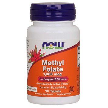 Витамины NOW Methyl Folate 1,000 mcg 90 таблеток (4384301358) 1060001187 фото