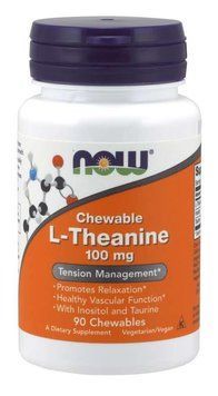 Амінокислота NOW L-Theanine 100 mg Chewables 90 таблеток (4384302719) 1437159884 фото