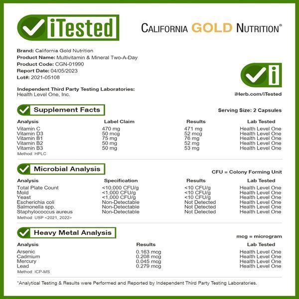 California Gold Nutrition Daily Multivitamins 60 капсул (4384304727) 1862725802 фото