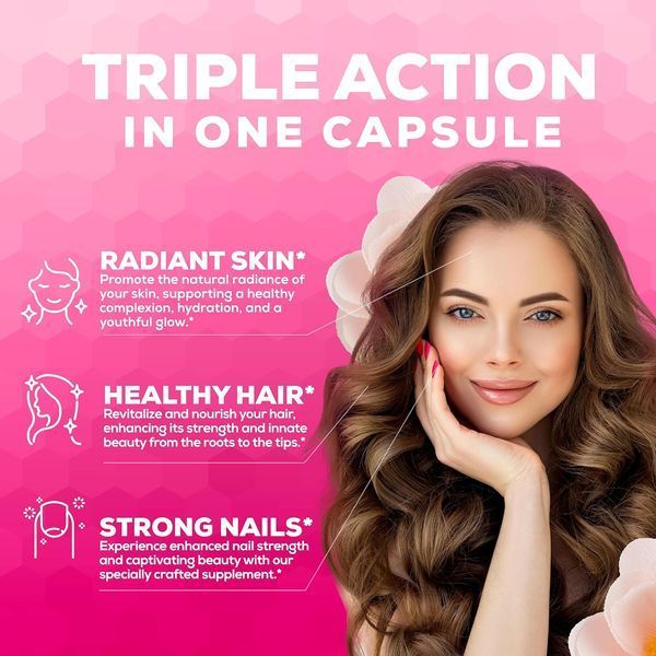 Витамины для волос, кожи и ногтей Novo Blends Hair Skin and Nails Vitamins 60 капсул 4384306459 фото