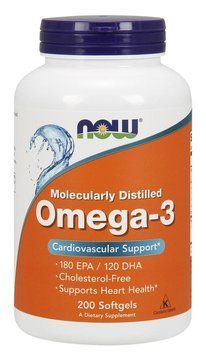 Витамины NOW Omega 3 200 капсул (4384301031) 1060000085 фото