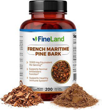 Домішка преміумкласу екстракт кори французької морської сосни FineLand Maritime Pine Bark 30:1 Extract 200 капсул 2843017433 фото