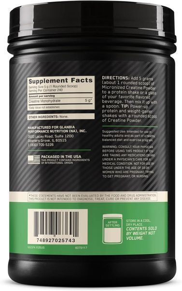 Креатин Optimum Nutrition Micronized Creatine 1200 м Без смаку (4384300835) 1059999345 фото