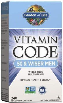 Garden of Life Vitamin Code 50 & Wiser Men 1211203618 фото