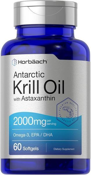 Масло антарктического криля премиум-класса Horb&auml;ach Antarctic Krill Oil 2000mg 60 капсул 2449279530 фото