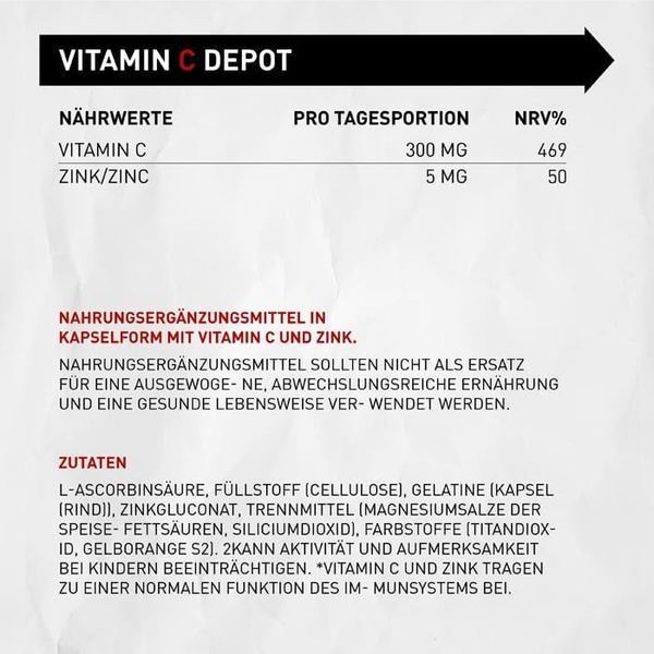 Витамины Body Attack Vitamin C Depot 90 капсул (4384303691) 1463504843 фото