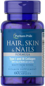 Витамины Puritan's Pride Hair, Skin & Nails Formula 60 таблеток (4384301483) 1060001306 фото