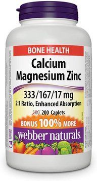 Вітаміни Webber Naturals Calcium Magnesium Zinc 200 таблеток (4384303434) 1437160725 фото