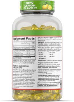 Омега 3 Витамин D3 Member's Mark 600mg Omega-3 with 50 mcg Vitamin D3 200 капсул 2082997630 фото