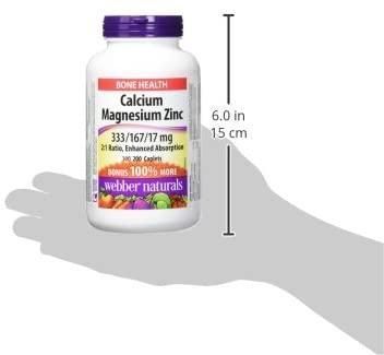 Вітаміни Webber Naturals Calcium Magnesium Zinc 200 таблеток (4384303434) 1437160725 фото