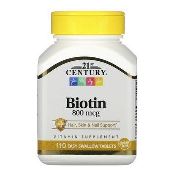 21st Century Biotin 800 mcg 110 таблеток (4384304145) 1573406633 фото