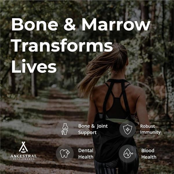 Добавка для поддержки кожи, полости рта и суставов Ancestral Supplements Grass Fed Beef Bone and Marrow 180 капсул 2058331946 фото