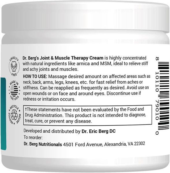 Крем для суставов и мышц премиум-класса Dr. Berg Joint & Muscle Therapy Cream 118 г 4384306564 фото