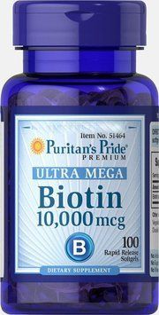 Витамины Puritan's Pride Biotin 10,000 mcg 100 капсул (4384301485) 1060001308 фото