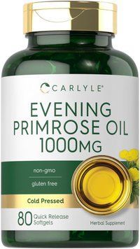 Добавка премиум-класса масло примулы вечерней Carlyle Evening Primrose Oil 1000mg 80 капсул 2798481615 фото