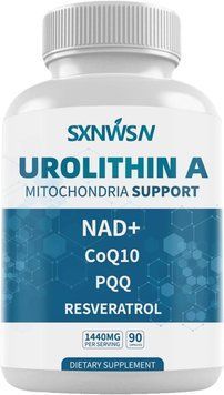 Домішка преміумкласу для м'язової енергії SXNWSN Urolithin A 1000mg with NAD+ CoQ10 Resveratrol PQQ 90 капсул 2811774000 фото