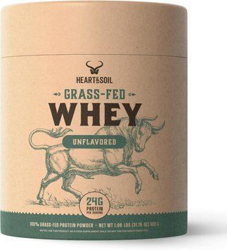 Добавка премиум-класса сывороточный протеин травяного откорма HEART & SOIL Grass Fed Whey Protein 900 г 3176432933 фото
