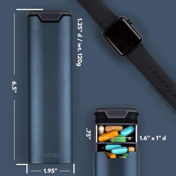 Преміальний контейнер HigherHuman 7 Day Weekly Pill Organizer Matte Blue 2059508776 фото