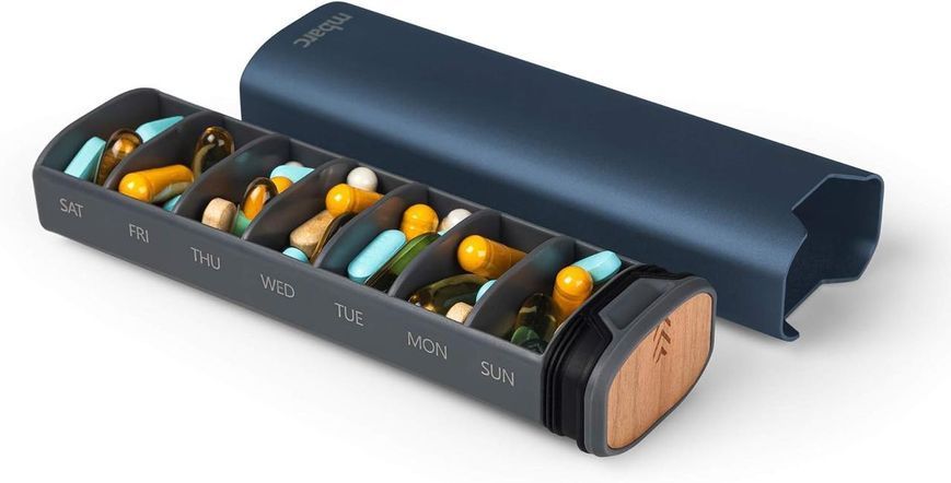 Преміальний контейнер HigherHuman 7 Day Weekly Pill Organizer Matte Blue 2059508776 фото