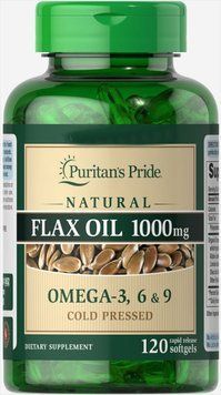 Витамины Puritan's Pride Non-GMO Natural Flax Oil 1000 mg 120 капсул (4384301436) 1060001260 фото
