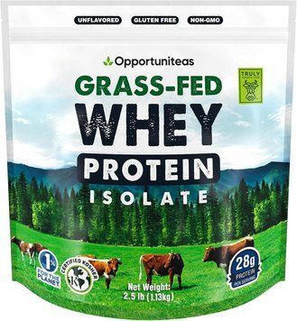 Добавка премиум-класса сывороточный протеин травяного откорма Opportuniteas Grass Fed Whey Isolate Protein Powder 1113 г 2940963259 фото