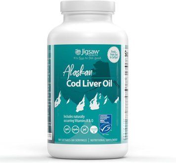 Добавка премиум-класса масло печени аляскинской трески Jigsaw Health Alaskan Cod Liver Oil 180 капсул 2976176129 фото