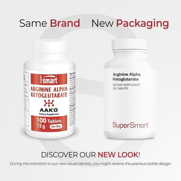 Домішка преміумкласу альфа-кетоглутарат аргініну Supersmart Arginine Alpha Ketoglutarate 100 таблеток 3106097985 фото