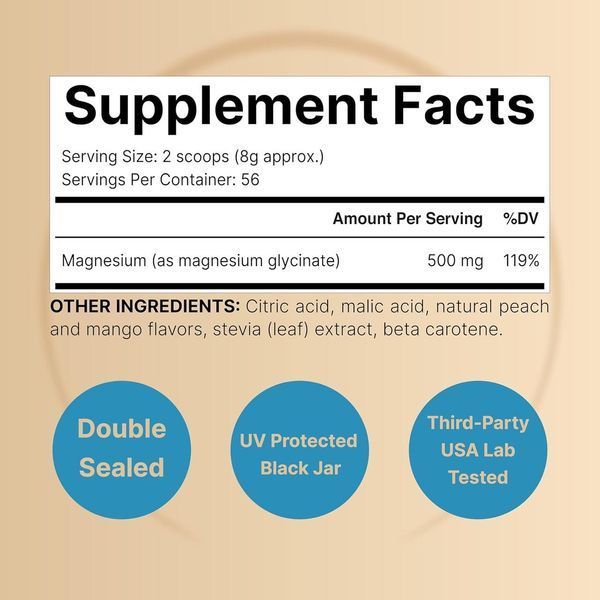 Домішка преміумкласу магній гліцинат NatureBell Magnesium Glycinate Powder 454 г 2656801279 фото