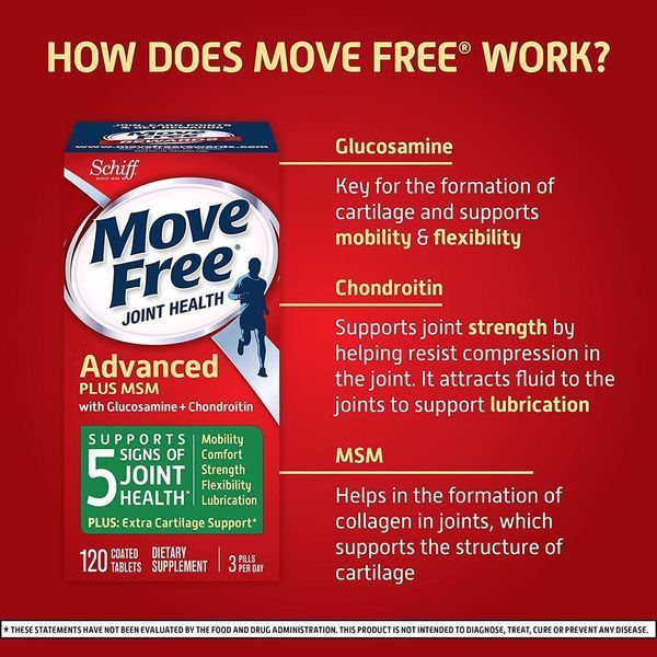 Хондропротектор Schiff Move Free Advanced plus MSM 120 таблеток (4384303751) 1478241471 фото