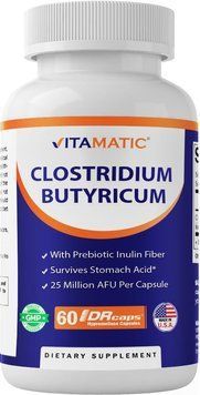 Добавка премиум-класса здоровье кишечника Vitamatic Clostridium butyricum 25 Million 60 капсул 2672199783 фото
