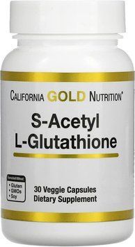 Специальный продукт California Gold Nutrition S-Acetyl L-Glutathione 30 капсул (4384304505) 1684742181 фото