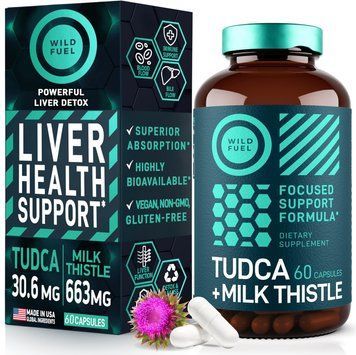 Очищение печени, желчного пузыря, почек и кишечника Wild Fuel TUDCA and Milk Thistle 60 капсул 4384306117 фото