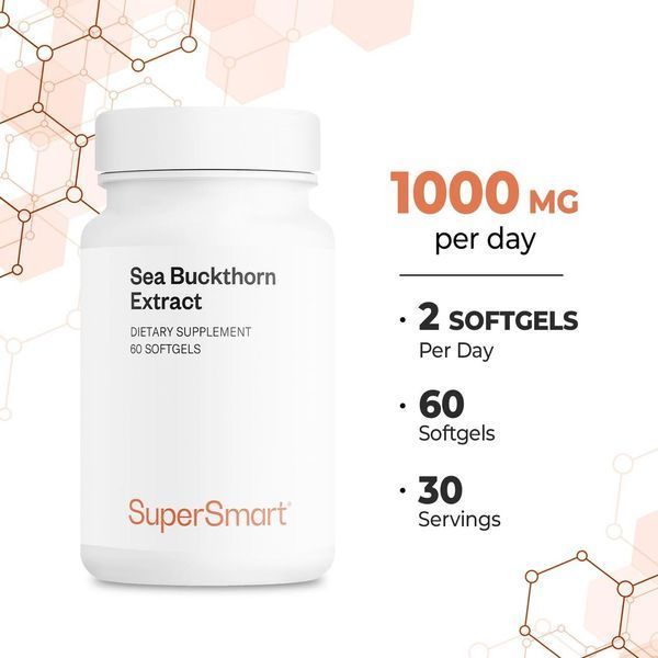 Добавка премиум-класса экстракт масла облепихи Supersmart Sea Buckthorn Extract 60 капсул 3128810224 фото