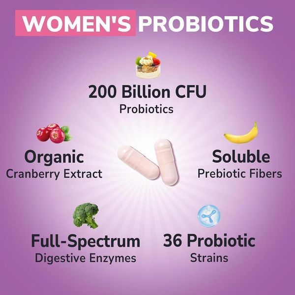 Добавка премиум-класса пробиотики для женщин Vitalibre Probiotics for Women 200 Billion CFU 60 капсул 3199670939 фото