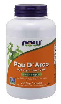Специальный продукт NOW Pau D'Arco 500 mg Veg Capsules 250 капсул (4384301982) 1437159044 фото