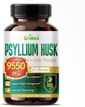 Превосходная формула, общее здоровье и контроль веса GriMed Psyllium Husk 90 капсул 4384306123 фото