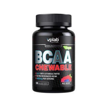 Аминокислоты VPLab BCAA Chewable 120 таблеток Ягода (4384303086) 1437160294 фото