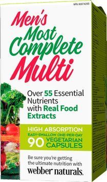 Вітаміни Webber Naturals men's Most Complete Multi 90 капсул (4384302985) 1437160192 фото