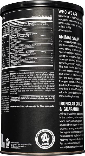 Потенцер Universal Nutrition Animal Stak 21 пакетик (4384300851) 1059999908 фото