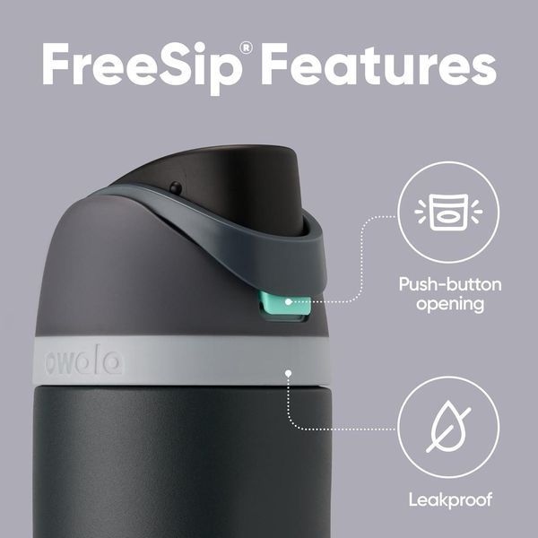 Фляга для воды премиум-класса Owala FreeSip Insulated Stainless Steel Water Bottl Foggy Tide 750 мл 2955173838 фото