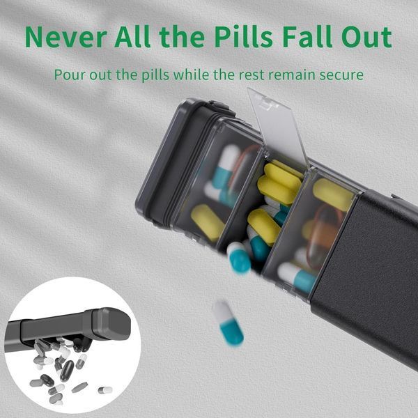 Преміальний контейнер для таблеток Kursaya Metal Pill Organizer Black 2059508784 фото