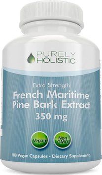 Домішка преміумкласу екстракт кори приморської сосни Purely Holistic Pine Bark Extract 180 капсул 2627286805 фото